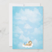 Heaven envoyé Angel Boy Baby shower Invitation (Dos)