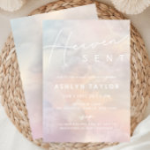 Heaven envoyé Aquarelle Sky Baby shower Invitation