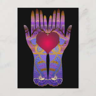 Heaven Hands Dark Briefkaart