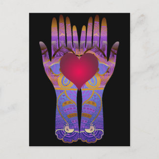 Heaven Hands Dark Briefkaart