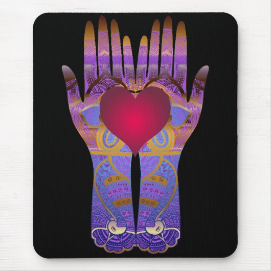 Heaven Hands Dark Mousepad Muismat (Voorkant)
