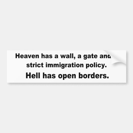 Heaven heeft een muur die populair is bumpersticker (Voorkant)