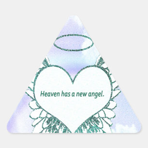 Heaven heeft een nieuwe engel driehoek sticker