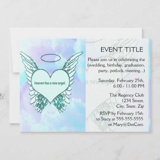 Heaven heeft een nieuwe engel kaart (Voorkant)