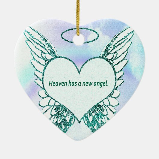 Heaven heeft een nieuwe engel keramisch ornament (Achterkant)