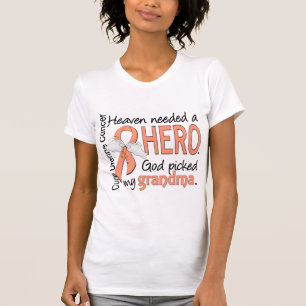 Heaven Need Hero Uterine Cancer Grandma T-shirt