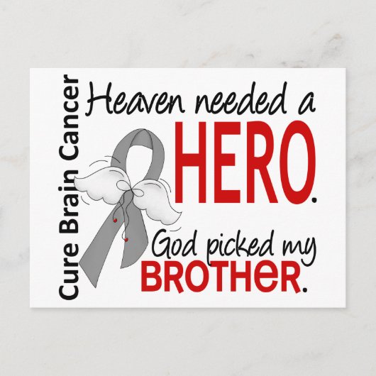 Heaven Needs a Hero Brain Cancer Brother Briefkaart (Voorkant)
