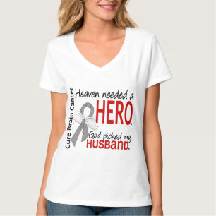 Heaven Needs a Hero Brain Cancer Husband T-shirt