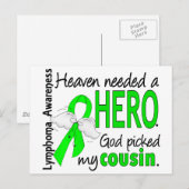 Heaven Needs a Hero Cousin Lymphoma Briefkaart (Voorkant / Achterkant)
