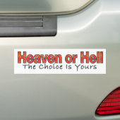 Heaven of Hell 1 Bumpersticker (Op auto)