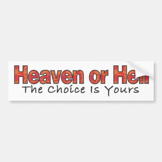 Heaven of Hell 1 Bumpersticker (Voorkant)