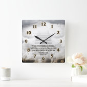 Heaven Scripts Square Wall Clock Vierkante Klok (Huis)