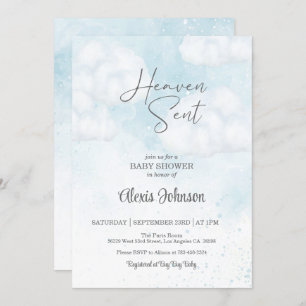 Heaven Send Baby shower (Boy) Kaart