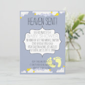 Heaven Send Baby shower Invitation Kaart (Staand voorkant)