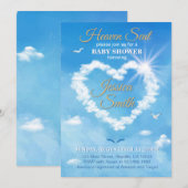 Heaven Send Baby shower Invitation Kaart (Voorkant / Achterkant)