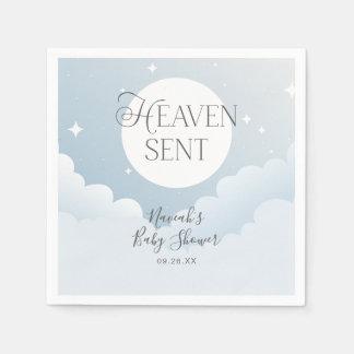Heaven Send Blue Clouds Baby shower Servet