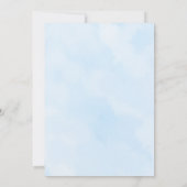 Heaven Send Blue Elephant Baby shower Kaart (Achterkant)