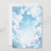 Heaven Send Custom Angelic Clouds Baby shower Kaart (Achterkant)