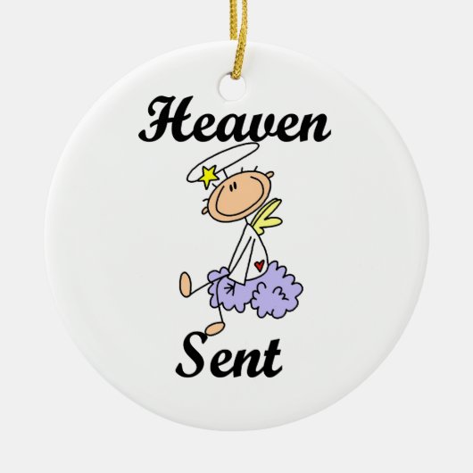Heaven Sent Angel T-shirts en geschenken Keramisch Ornament (Voorkant)