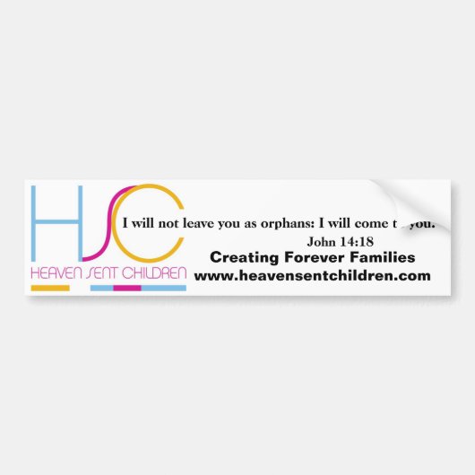 Heaven Sent Children Bumpersticker (Voorkant)