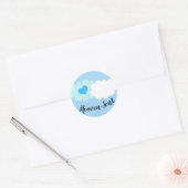 Heaven Sent Cloud en Heart Stickers blauw (Envelop)