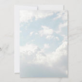Heaven Sent Clouds Sky Neutral Baby shower Kaart (Achterkant)