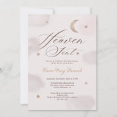 Heaven sent gender neutral moon stars Invitation (Devant)