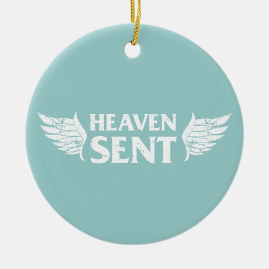 Heaven Sent Memorial Ornament in Blue (Voorkant)