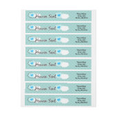 Heaven Sent Wrap rond Adresetiketten Blue (Vel)