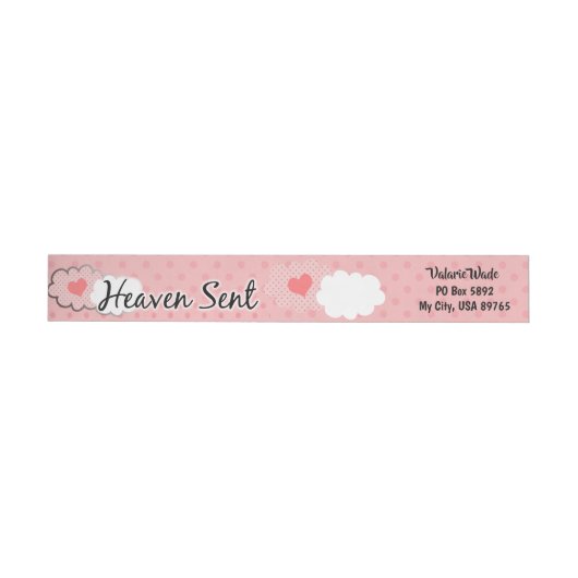 Heaven Sent Wrap rond het Etiket van het Adres (Individueel)