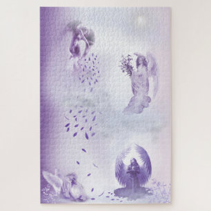 Heavenly Amethyst Angels in Rest Legpuzzel