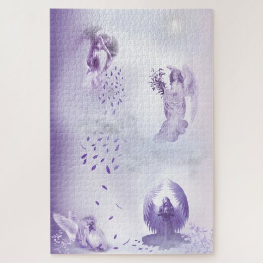 Heavenly Amethyst Angels in Rest Legpuzzel (Verticaal)