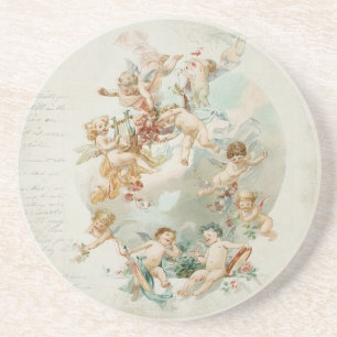 Heavenly Angel Cherubs script Zandsteen Onderzetter