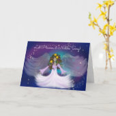 Heavenly Angel-kerstkaart Kaart (Gele Bloem)