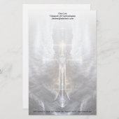 Heavenly Angel Wing Cross Fractal Art papeterie (Devant / Derrière)