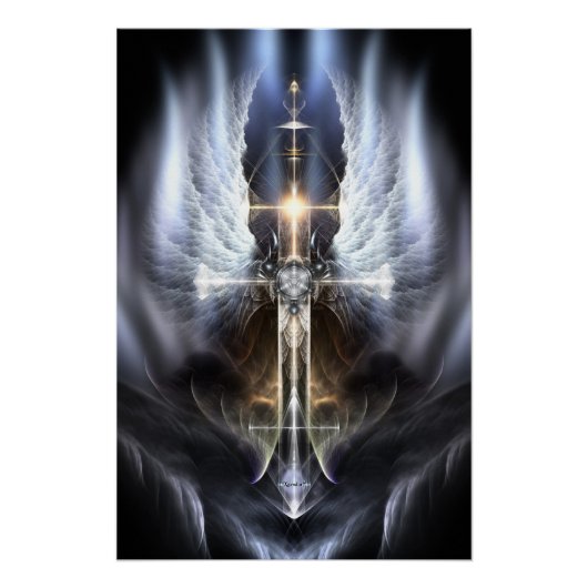 Heavenly Angel Wing Cross Perfect Poster (Voorkant)
