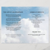 Heavenly Begrafenisprogramma Sjabloon (Achterkant)