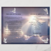 Heavenly Begrafenisprogramma Sjabloon (Achterkant)