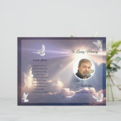 Heavenly Begrafenisprogramma Sjabloon (Staand voorkant)