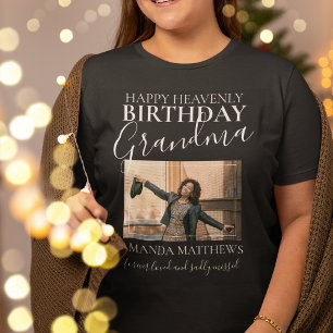 Heavenly Birthday oma   Foto Memorial T-Shirt