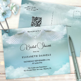 Heavenly Blessings Angel Bridal Shower Briefkaart