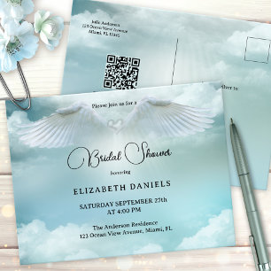 Heavenly Blessings Angel Bridal Shower Briefkaart