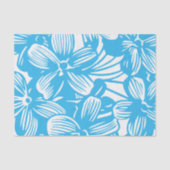 Heavenly Blue Botanical Hydrangea Flower Blossom Tissuepapier (Voorkant)