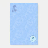 Heavenly blue Monogram (A-Z) Post-it Notes (Voorkant)