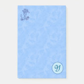 Heavenly blue Monogram (A-Z) Post-it Notes (Voorkant)