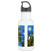 Heavenly Blue Morning Glory Flowers Waterfles (Achterkant)