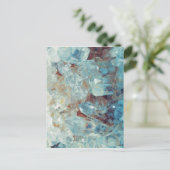 Heavenly Blue Quartz Crystal Briefkaart (Staand voorkant)