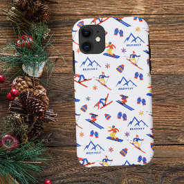 Heavenly California Nevada ski snowboard patroon iPhone 11 Hoesje