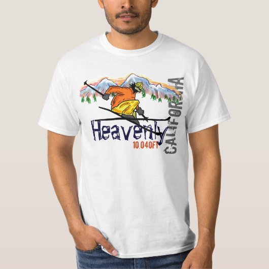 Heavenly California ski elevation value t-shirt (Voorkant)