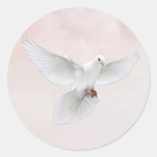 Heavenly Dove Ronde Sticker